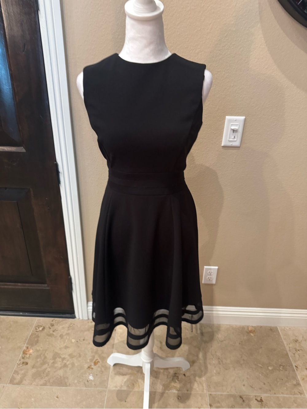 Calvin Klein Classic Black Sleeveless A-Line Dress